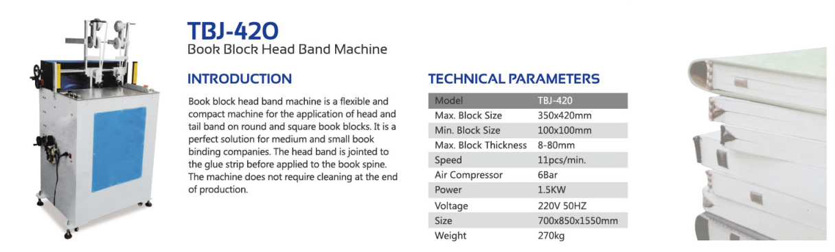 Book Block Head Danding Machine